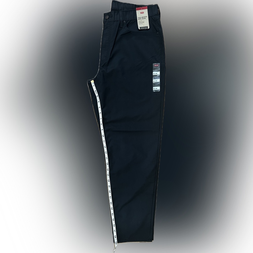 NWT Levi's SZ 33X30 blackish/charcoal Mom High Waisted 5-pocket jeans/waist 34” - Picture 9 of 10